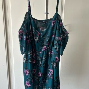 Torrid Teal Shirt with Pink Accents